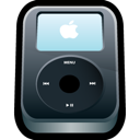 Иконка яблоко, черный, ipod, black, apple 128x128