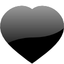 Иконка сердце, heart, favorite, black 128x128