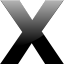 Иконка 'x, Macintosh OS X, Mac OS X, Big letter X'