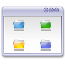 Иконка папки, окно, window, folders 128x128