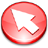 Иконка рабочий стол, red cursor, enhancements, desktop, arrow button 48x48
