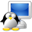  , , screen, monitor, linux penguin 64x64