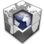 Иконка сеть, мир, земля, блоки, world, network, earth, blocks 64x64