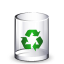 Иконка 'пустой, корзина, trashcan, recycle bin, empty'