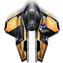 Иконка истребитель, spaceship, fighter, aircraft 128x128