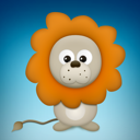 Иконка лев, животный, lion, animal 128x128