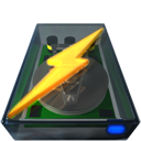 Иконка сила, молния, диск, power, lightning, disk 128x128