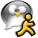 Иконка человек, чат, пользователь, пингвин, бег, user, tux, running, penguin, man, chat 128x128