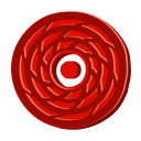 Иконка красный, кан, диск, red, disc, cane 128x128