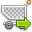 Иконка электронная торговля, стрелка, корзина покупок, shopping cart, ecommerce, arrow 32x32
