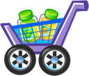 Иконка электронная торговля, покупки, корзина, shopping, ecommerce, cart 128x128