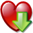 Иконка 'скачать, сердце, закладка, добавить, love, heart, favorites, download, bookmark, add'
