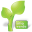 Иконка природа, органические, листок, завод, plant, organic, nature, leaf 32x32