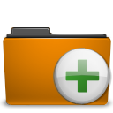 Иконка папка, к, добавить, архив, апельсин, to, orange, folder, archive, add 128x128