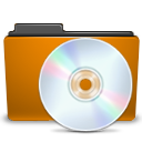 Иконка 'папка, апельсин, orange, folder, cd'