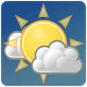 Иконка солнце, погода, облачность, мало, weather, sun, few, clouds 128x128