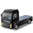 Иконка черный, truck, transportation, black 128x128