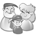 Иконка серые, семья, пользователь, users, grey, family 128x128