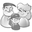 Иконка 'серые, семья, пользователь, users, grey, family'