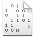 Иконка двоичный код, binary 128x128