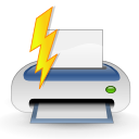 Иконка принтер, питание, печать, quick print, printer, power 128x128