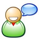 Иконка чат, форум, счастливый, пользователь, говорить, user, talk, happy, forum, chat 128x128
