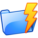 Иконка сила, папка, молния, power, lightning, folder 128x128