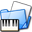 Иконка фортепиано, папка, piano, midi, folder 32x32
