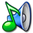 Иконка музыка, звук, динамик, speaker, sound, music 48x48