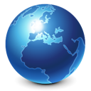Иконка синий, мир, интернет, земля, браузер, world, internet, earth, browser, blue 128x128
