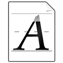 Иконка шрифта, документ, font, document 128x128