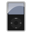 Иконка черный, ipod, black, 5g 128x128