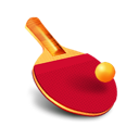 Иконка теннисный стол, пинг-понг, бат, бал, table tennis, ping pong, bat, ball 128x128