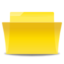 Иконка папка, желтый, yellow, folder 128x128