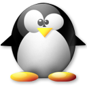 Иконка пингвин, tux, penguin 128x128