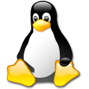 Иконка пингвин, tux, penguin 128x128