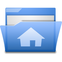  , , , , open, house, home, folder, blue 128x128