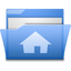  , , , , open, house, home, folder, blue 64x64