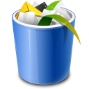 Иконка полный, корзина, trash, recycle bin, full 128x128