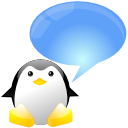 Иконка чат, пингвин, tux, penguin, chat 128x128