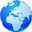 Иконка 'синий, сеть, интернет, земной шар, земля, браузер, world, network, internet, earth, browser, blue'