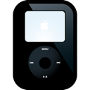 Иконка черный, видео, video, ipod, black 128x128