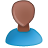 Иконка черный, пользователь, мужчина, лысый, user, male, black, bald 48x48