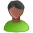Иконка черный, пользователь, мужчина, зеленый, user, male, green, black 48x48