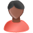 Иконка черный, пользователь, мужчина, красный, user, red, male, black 48x48