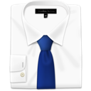 Иконка синий, tie, shirt, blue 128x128