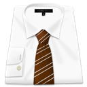 Иконка коричневый, tie, shirt, brown 128x128