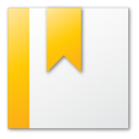 Иконка закладка, желтый, yellow, bookmark 128x128