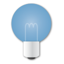 Иконка синий, лампы, bulb, blue 128x128