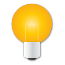 Иконка лампы, желтый, yellow, bulb 128x128